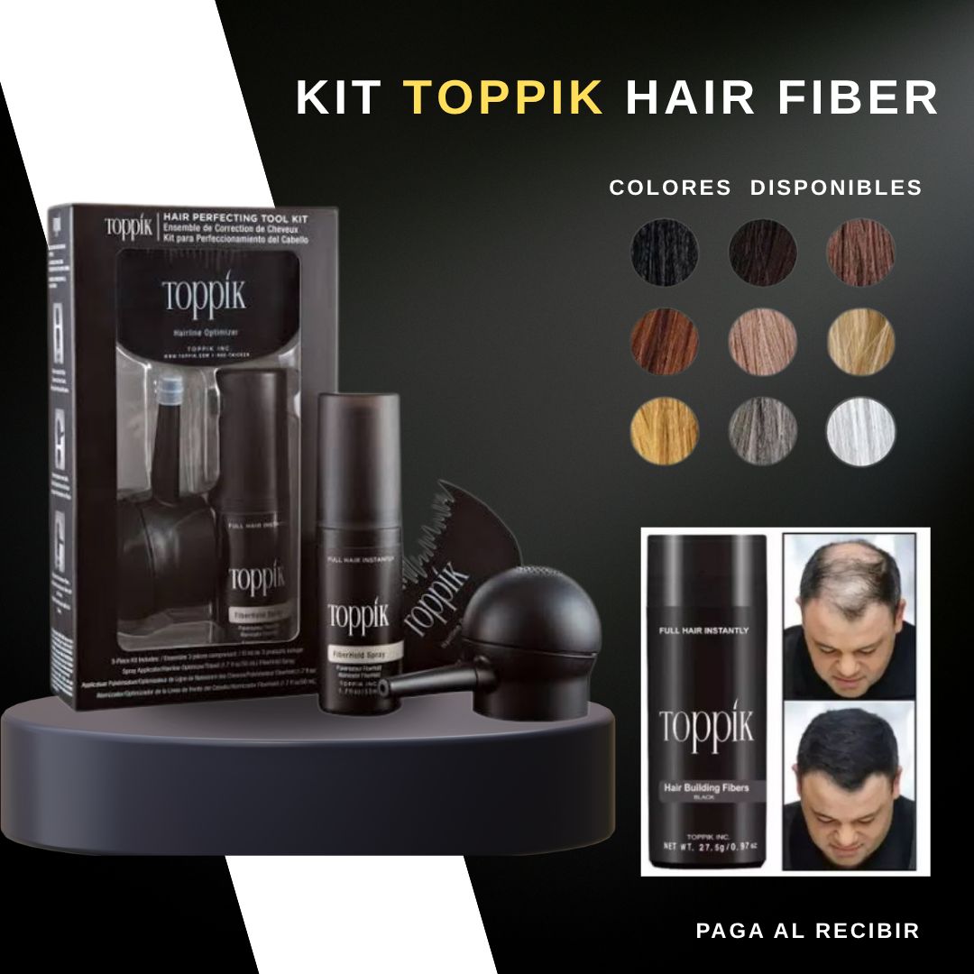 Kit Toppik con Cobertura Profesional para Huecos y Canas